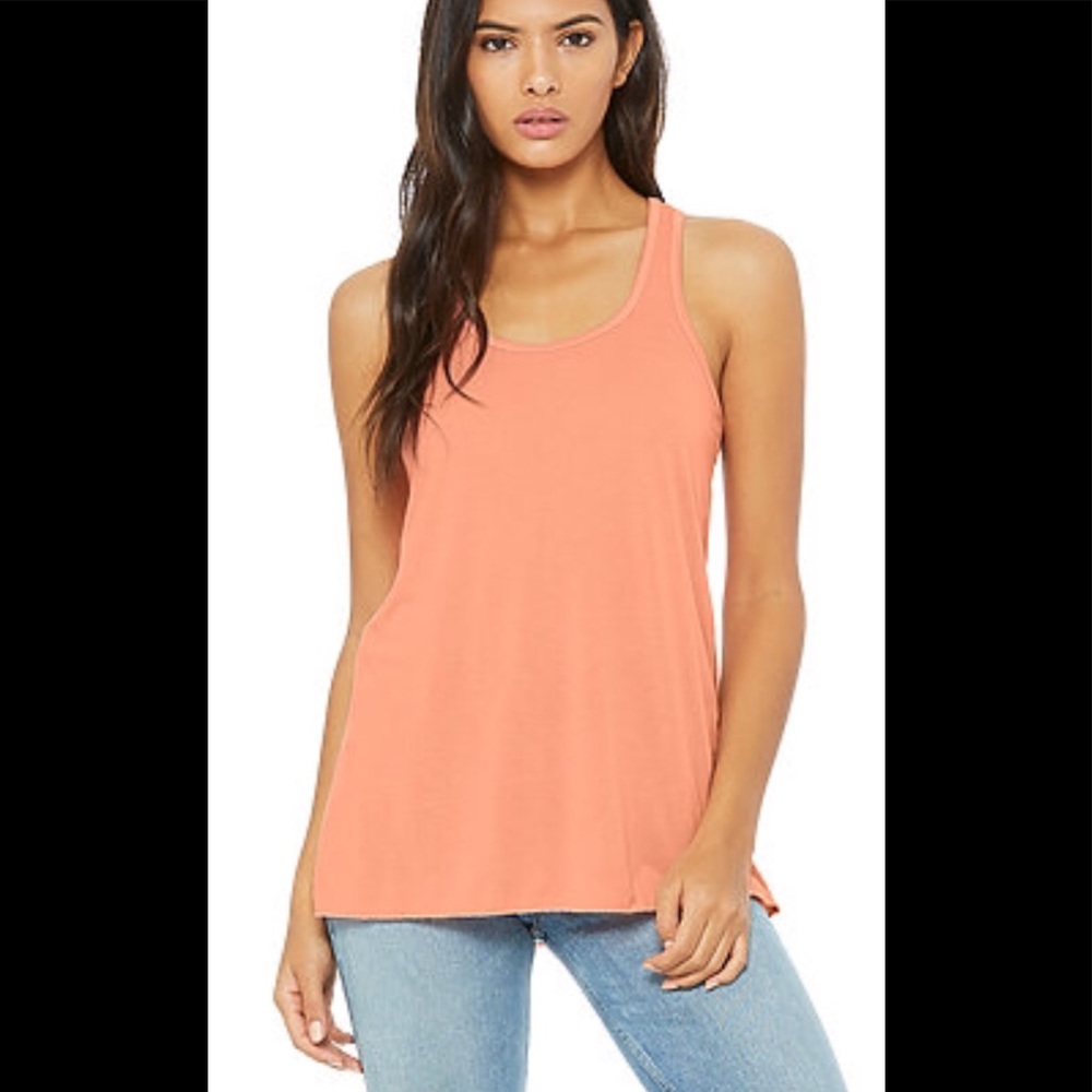 Flowy Coral Racer Back Tank Medium by Bella NWT